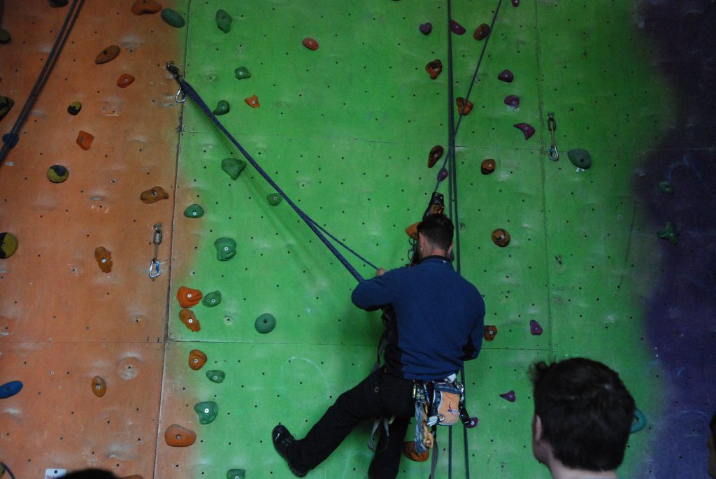 A key skill in big wall climbing is lowering out whilst jumaring a pitch to clean it. This could be to get round horizontal traverse or roof.