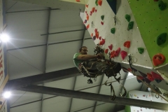 Learning to Aid Climb at the Beacon Climbing Centre.