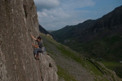Not Too hard for Dave Rudkin! A little gem of a climb on Dwys Y Gwynt, oo Hard for Jim Perrin, E1.