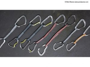 An old shot from back in 2010. Our Quickdraws are very similar but many of the carabiners are now smaller and lighter.