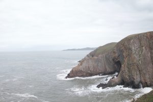 The amazing slab of Baggy Point on a wild day.