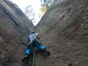Simon Heading up Red Square at Nesscliffe on our road trip may 2018